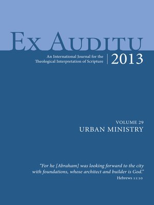 cover image of Ex Auditu--Volume 29